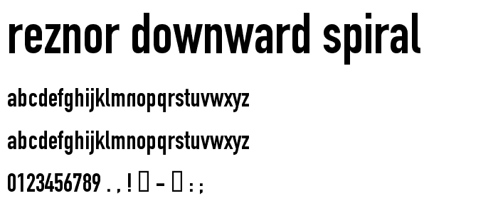 Reznor Downward Spiral font